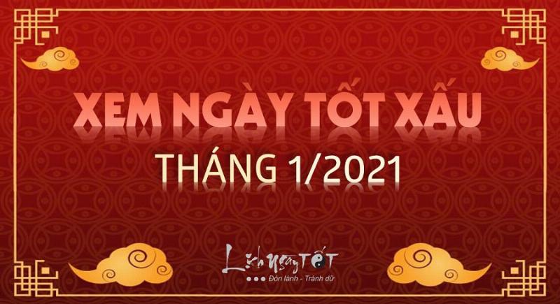 Tử vi và ngày đẹp tháng 1 năm 2021