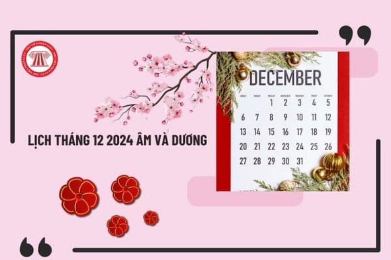 Lịch tháng 12 năm 2019 và những ngày đẹp trời