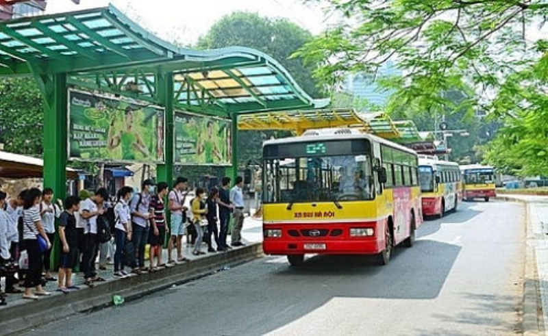 Bản đồ tuyến xe bus từ Hà Nội về Bắc Ninh, các điểm dừng chính, minh họa lộ trình